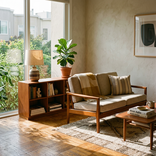 NORDEN 2-Seater Loveseat - Mid-Century Living Room Scene