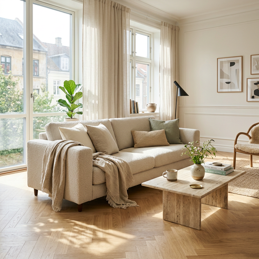 SOLARIS 3-Seater Sofa - Scandinavian Living Room Scene