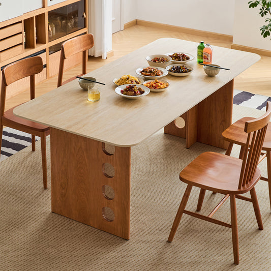 Scandinavian Cherry Wood Sintered Stone Dining Table TIMELESS - view 2