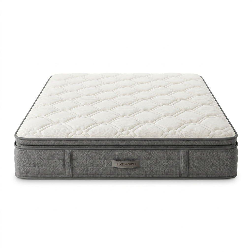 Premium Mattress Pure White Background