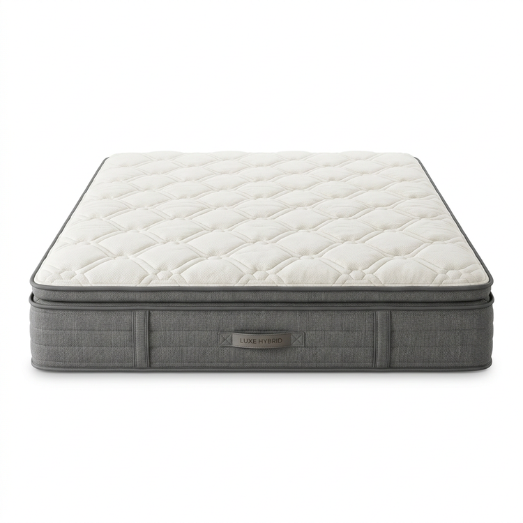 Premium Mattress Pure White Background