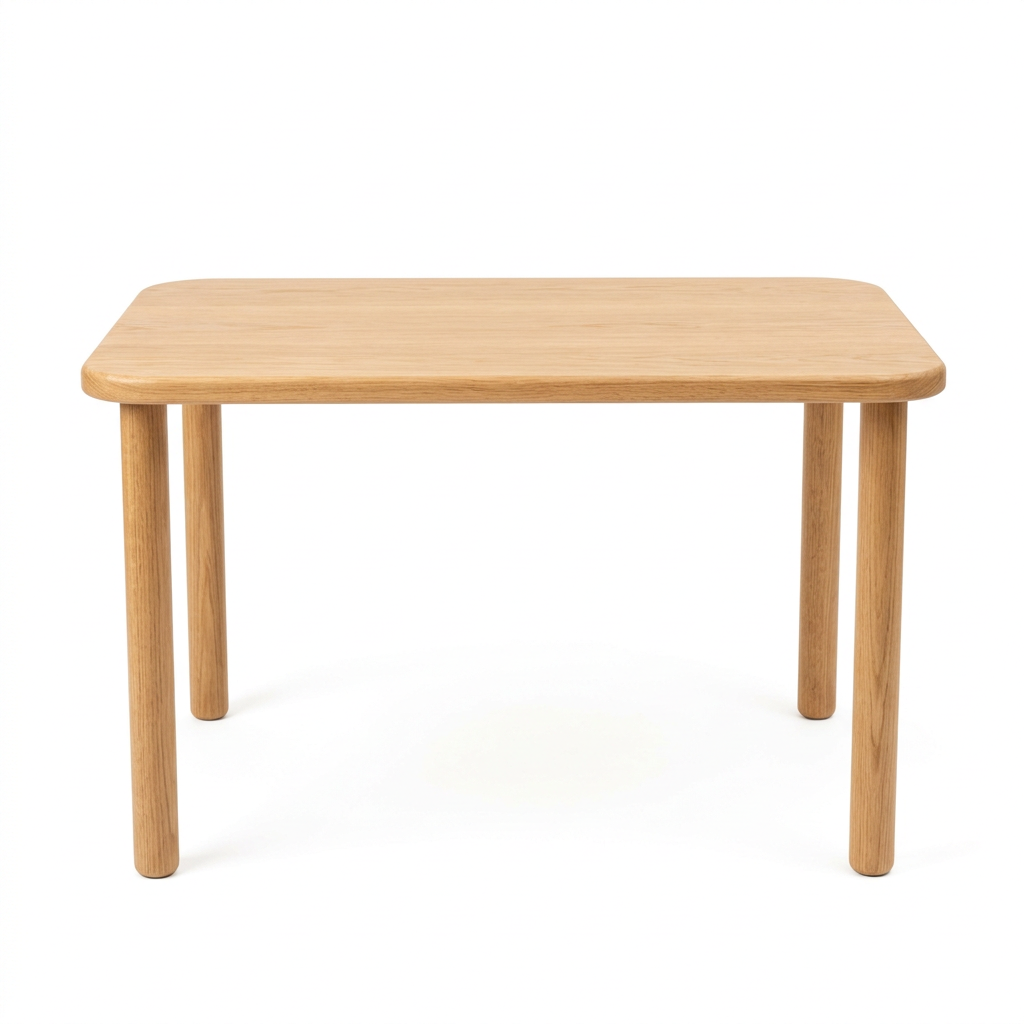 Kids Table 100% Solid White Background