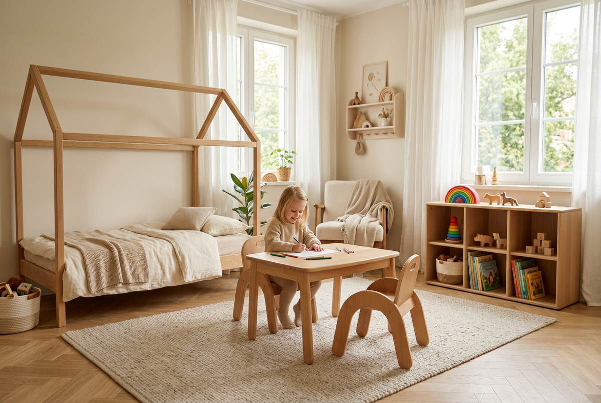 Modern Scandinavian Kids Room Lifestyle Scene