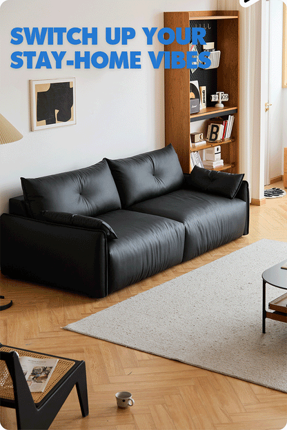Modern genuine leather electric recliner 2 seater sofa detail 4.