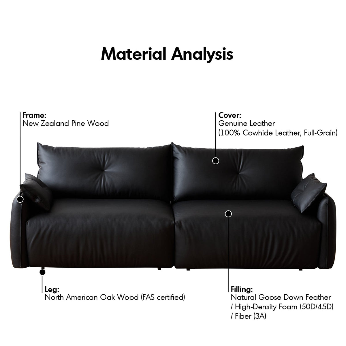 Modern genuine leather electric recliner 2 seater sofa detail 3.