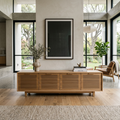 LUMEN Solid Oak Minimalist Media Console & TV Stand