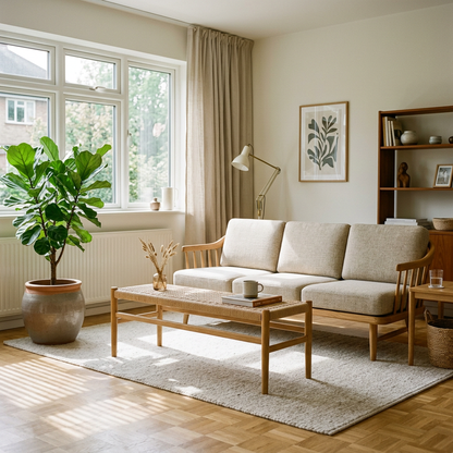 FJORD 3-Seater Sofa - Scandinavian Living Room Scene