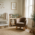 MUSHROOM Organic Soft Velvet Children's Accent Armchair