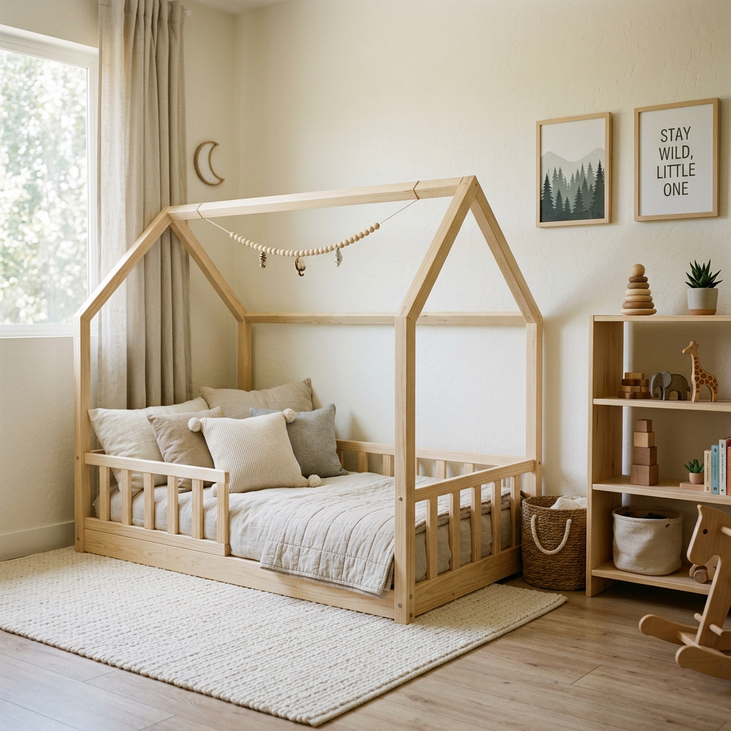 NOAH Kids House Bed Scandinavian Nursery Lifestyle Setting