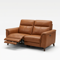 VALE Compact Reclining 2-Seater Leather Sofa