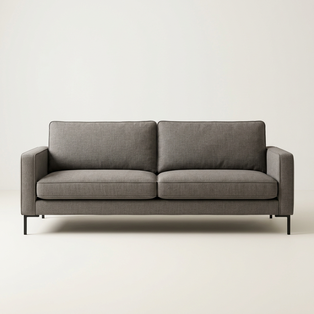 ARCADIA Modern Minimalist 3-Seater Fabric Sofa - Studio View
