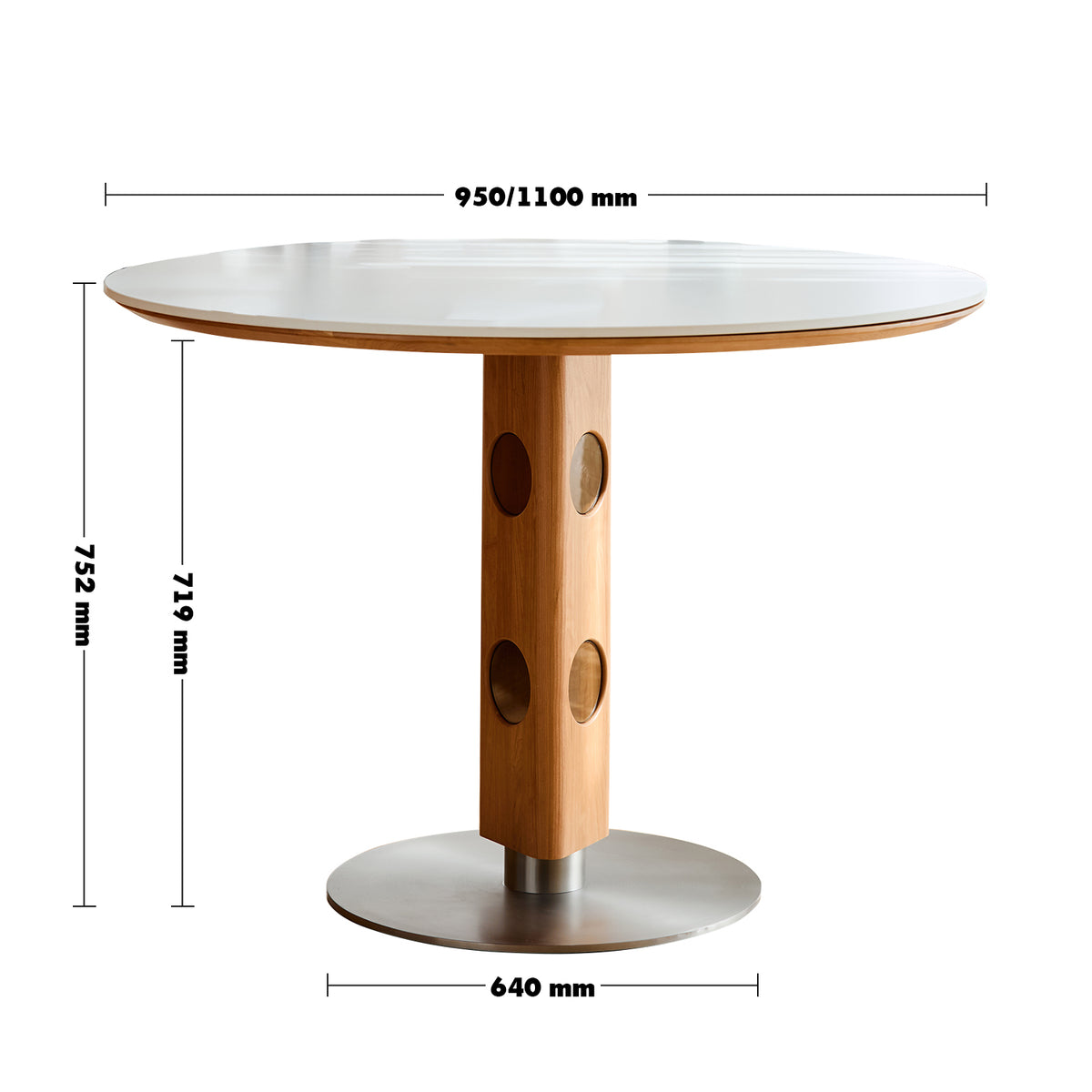 Scandinavian Cherry Wood Round Dining Table TIMELESS - view 3