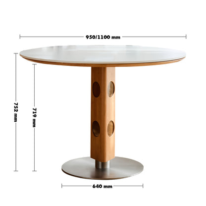 Scandinavian Cherry Wood Round Dining Table TIMELESS - view 3