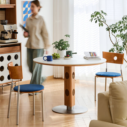Scandinavian Cherry Wood Round Dining Table TIMELESS - view 7