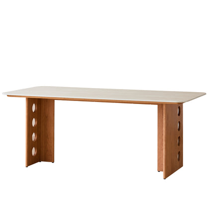 Scandinavian Cherry Wood Sintered Stone Dining Table TIMELESS - view 1