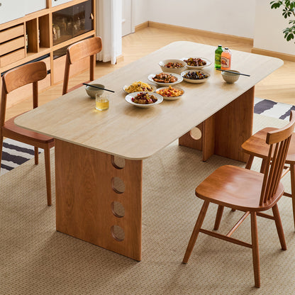 Scandinavian Cherry Wood Sintered Stone Dining Table TIMELESS - view 2