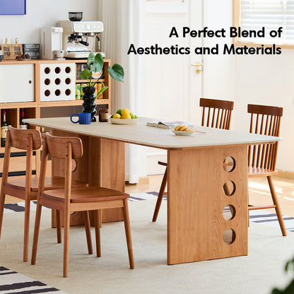 Scandinavian Cherry Wood Sintered Stone Dining Table TIMELESS - view 7