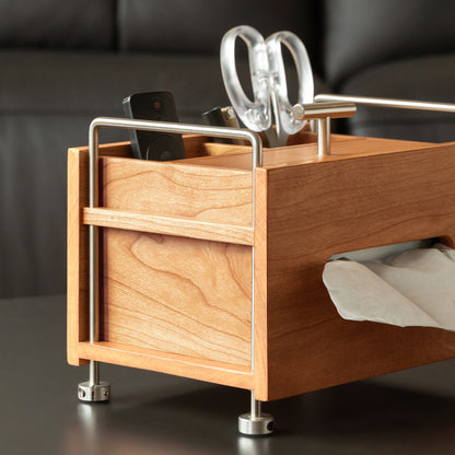 Scandinavian Cherry Wood Tissue Box SORT - view 3