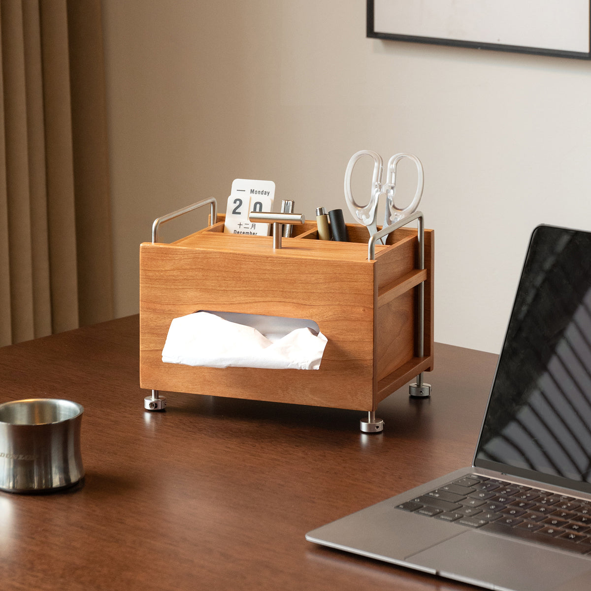 Scandinavian Cherry Wood Tissue Box SORT - view 7